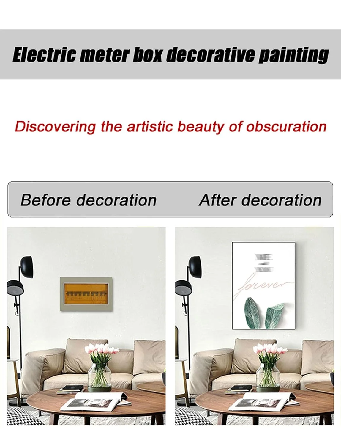 تابلو تزئینی جعبه کنتور برق، پوشش تزئینی برای پنهان کردن جعبه تقسیم، تابلوی آویز خلاقانه، نصب شده روی دیوار برای کلید فیوز تابلوی برق (رنگ2، 30x40 سانتی متر/11.8x15.7 اینچ) تابلو تزئینی جعبه کنتور برق، پوشش تزئینی برای پنهان کردن جعبه تقسیم، تابلوی آویز خلاقانه، نصب شده روی دیوار برای کلید فیوز تابلوی برق (رنگ2، 30x40 سانتی متر/11.8x15.7 اینچ)