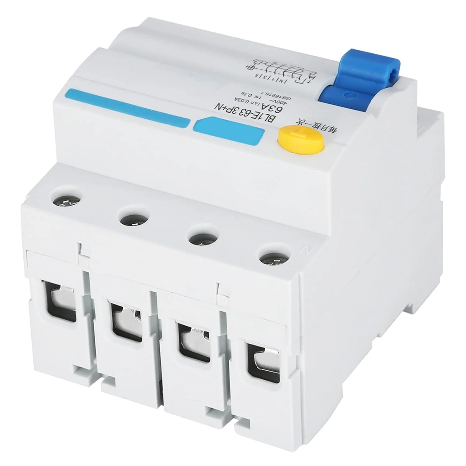 کلید محافظ جان BL1E-63 3P+N 63A RCCB، کلید قطع جریان نشتی 230 ولت 30 میلی آمپر