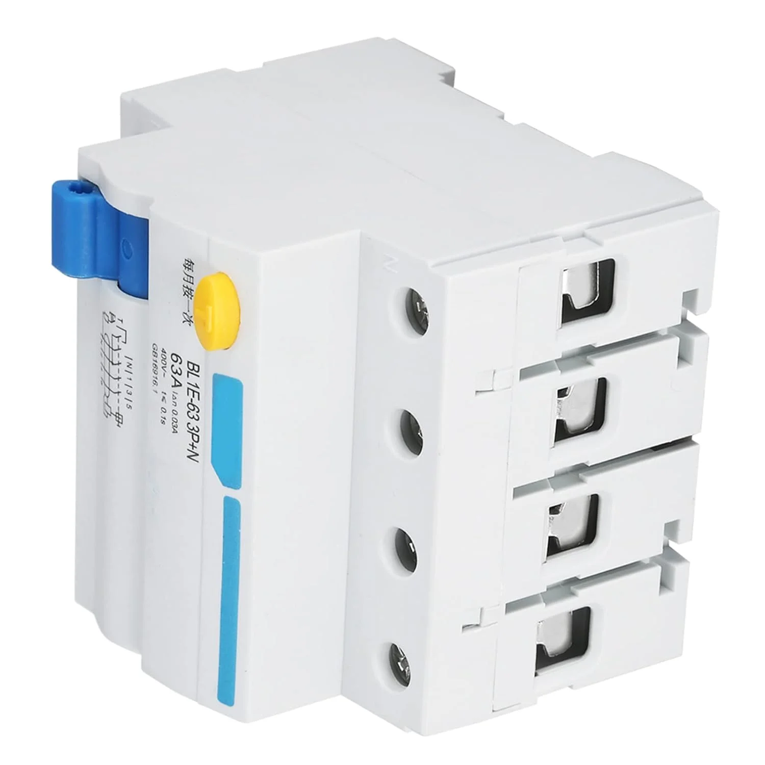 کلید محافظ جان BL1E-63 3P+N 63A RCCB، کلید قطع جریان نشتی 230 ولت 30 میلی آمپر