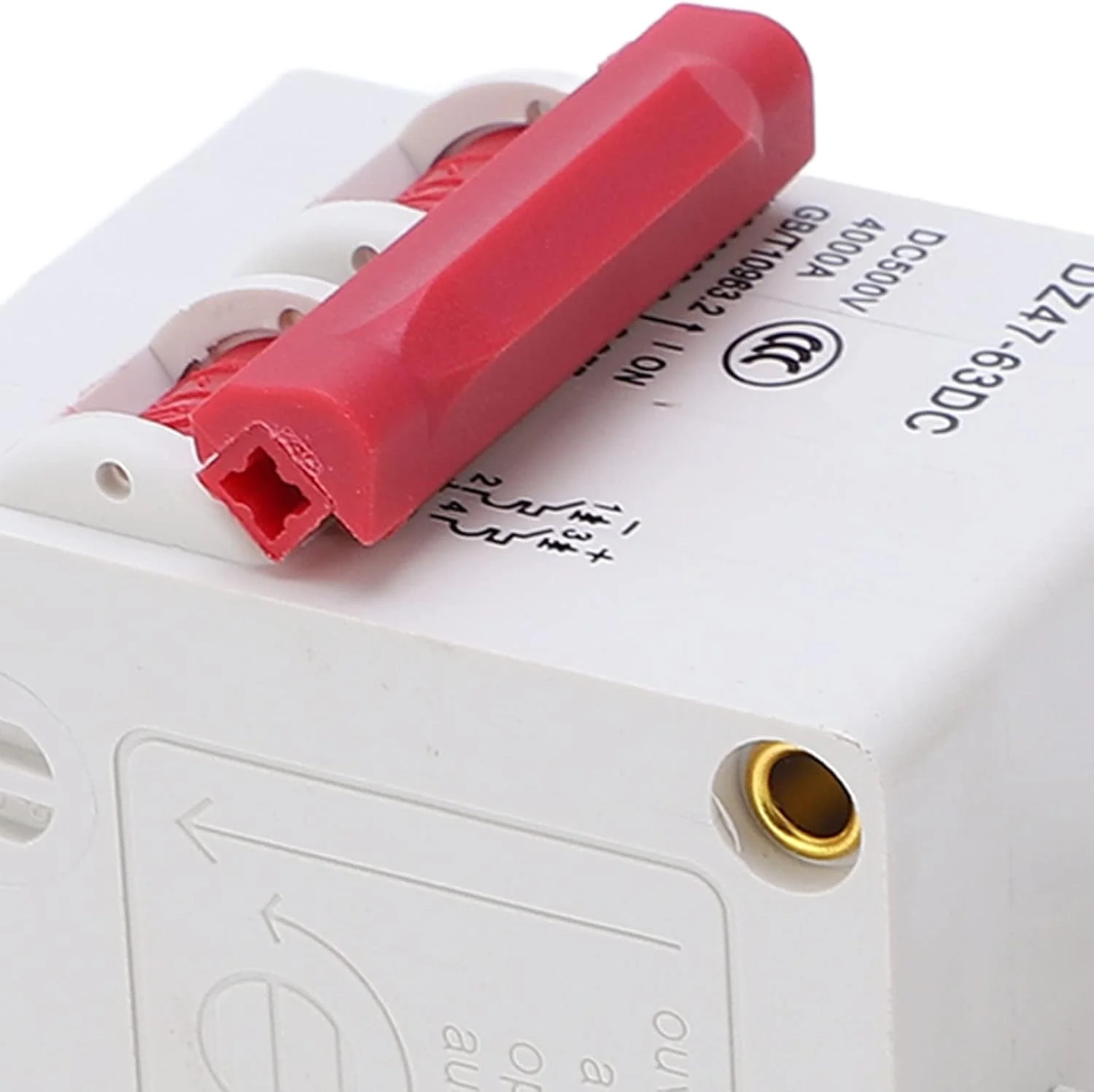 کلید مینیاتوری 2 پل DC 500V برای مدار فتوولتائیک، کلید هوایی برای حفاظت از اضافه بار و اتصال کوتاه (32 آمپر)