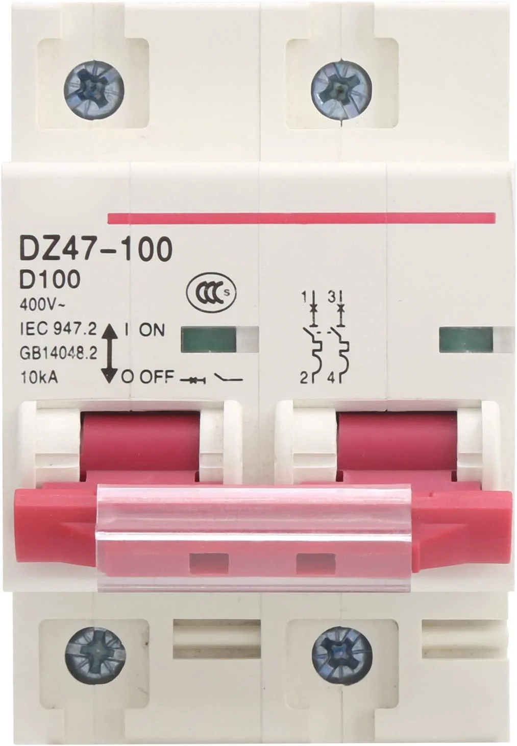 مینی کلید مدار، DZ47-100 2P D80~100A کلید مدار قابل بازیافت نوع D سازگار با محیط زیست برای حفاظت از نشت خانگی محافظ های نشتی زمین