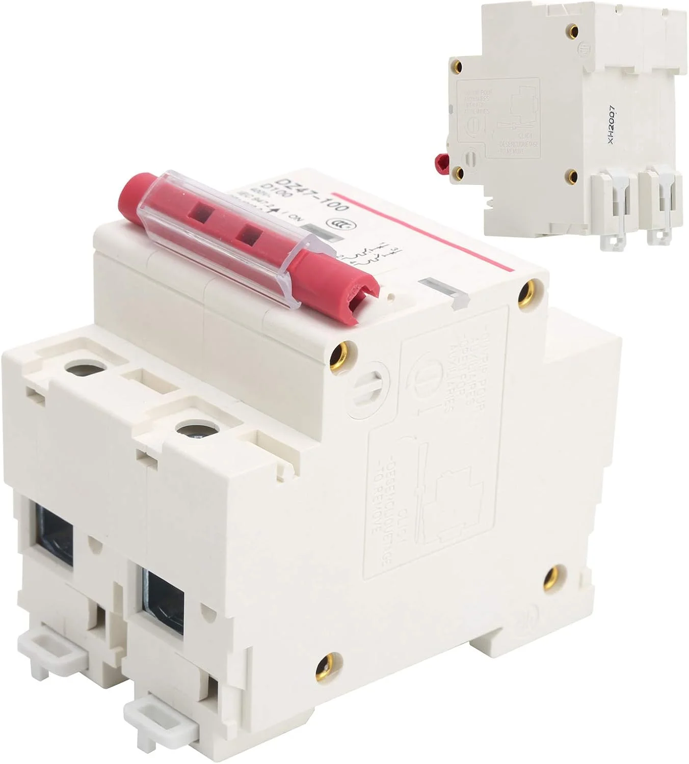 مینی کلید مدار، DZ47-100 2P D80~100A کلید مدار قابل بازیافت نوع D سازگار با محیط زیست برای محافظت از نشت خانگی محافظ های نشتی زمین