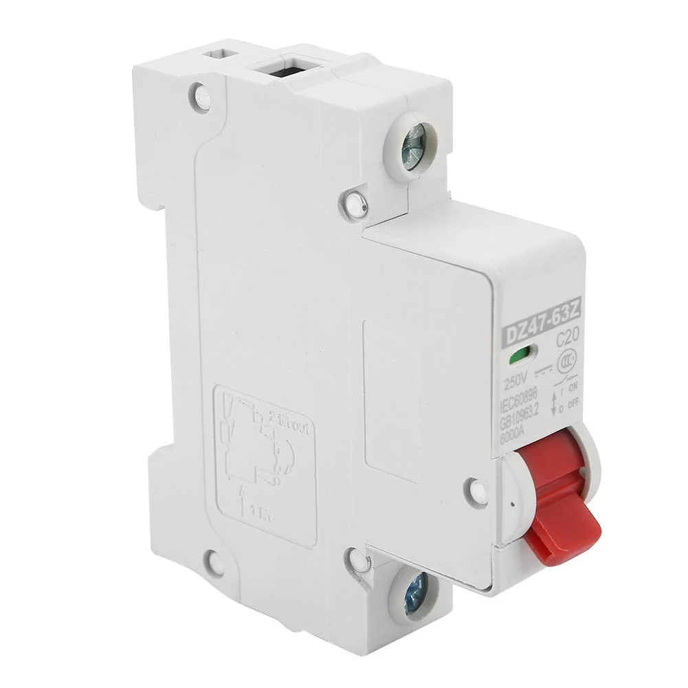 کلید مینیاتوری DC مدل DZ47-63Z-1P 20A با محافظت در برابر نشتی، کلید هوا، قطع کننده مدار DC فتوولتائیک، سوئیچ محافظ کلید مینیاتوری DC مدل DZ47-63Z-1P 20A با محافظت در برابر نشتی، کلید هوا، قطع کننده مدار DC فتوولتائیک، سوئیچ محافظ