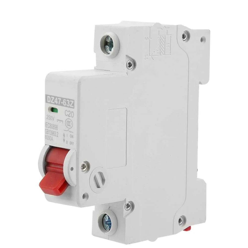 DZ47-63Z-1P 20A کلید مینیاتوری DC محافظت از نشت کلید هوایی قطع کننده مدار DC فتوولتائیک محافظ سوئیچ