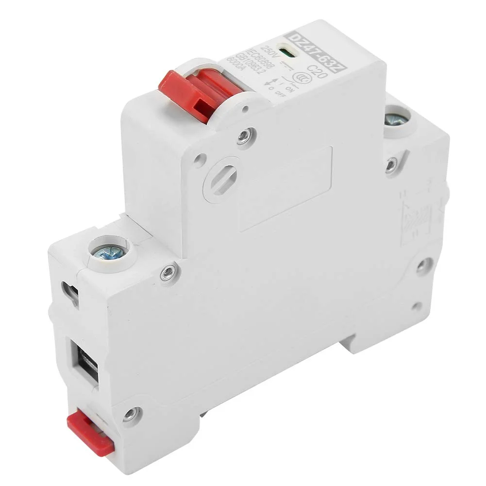 DZ47-63Z-1P 20A کلید مینیاتوری DC محافظت از نشت کلید هوایی قطع کننده مدار DC فتوولتائیک محافظ سوئیچ DZ47-63Z-1P 20A کلید مینیاتوری DC محافظت از نشت کلید هوایی قطع کننده مدار DC فتوولتائیک محافظ سوئیچ
