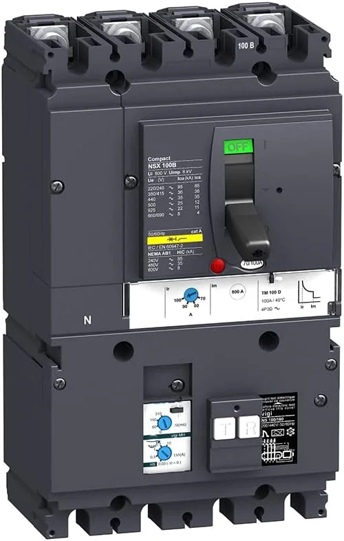کلید اتوماتیک کمپکت LV429960 Vigi MH NSX100B TMD 100A 4p4d 25kA (4-100 آمپر)