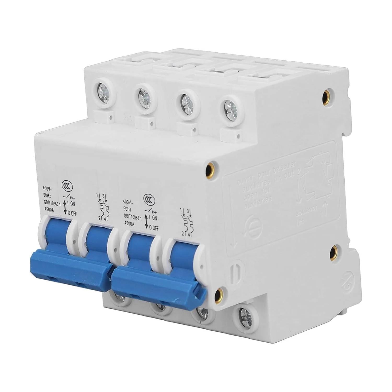 کلید انتقال دوگانه قدرت با قفل قطع کننده مدار 4500 آمپر AC 400 ولت خانگی (32 آمپر) کلید انتقال دوگانه قدرت با قفل قطع کننده مدار 4500 آمپر AC 400 ولت خانگی (32 آمپر)