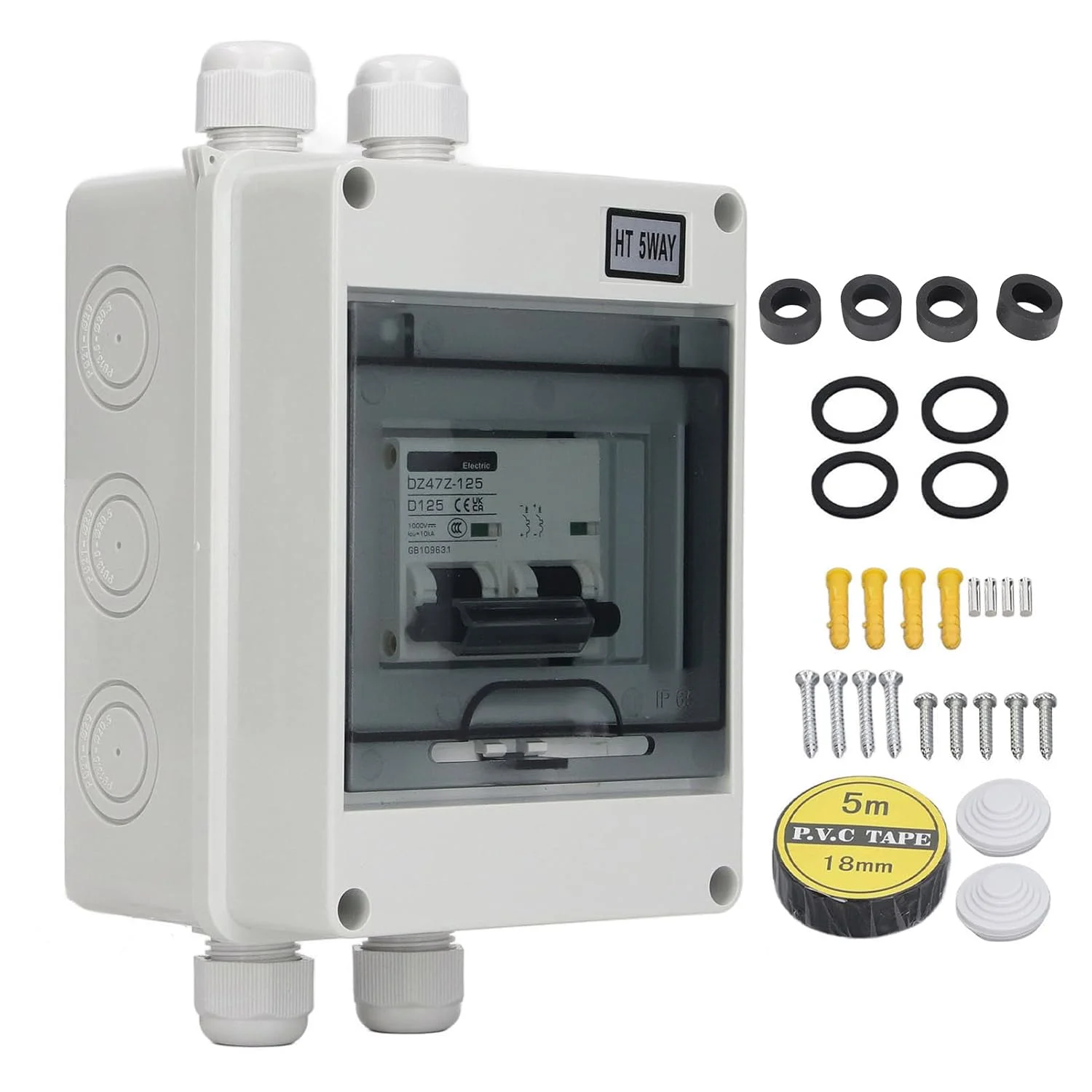 کلید مینیاتوری DC 2P 125A IP65 ضد آب قطع کننده مدار سیستم فتوولتائیک خورشیدی کلید مینیاتوری DC 2P 125A IP65 ضد آب قطع کننده مدار سیستم فتوولتائیک خورشیدی