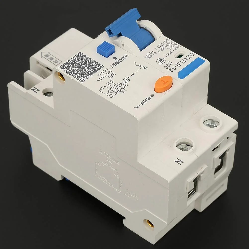 کلید مینیاتوری محافظ جان DZ47LE-32 1P+N 16A 20A 230V، کلیدهای مدار ایمنی محافظت از نشتی زمین (20 آمپر) کلید مینیاتوری محافظ جان DZ47LE-32 1P+N 16A 20A 230V، کلیدهای مدار ایمنی محافظت از نشتی زمین (20 آمپر)