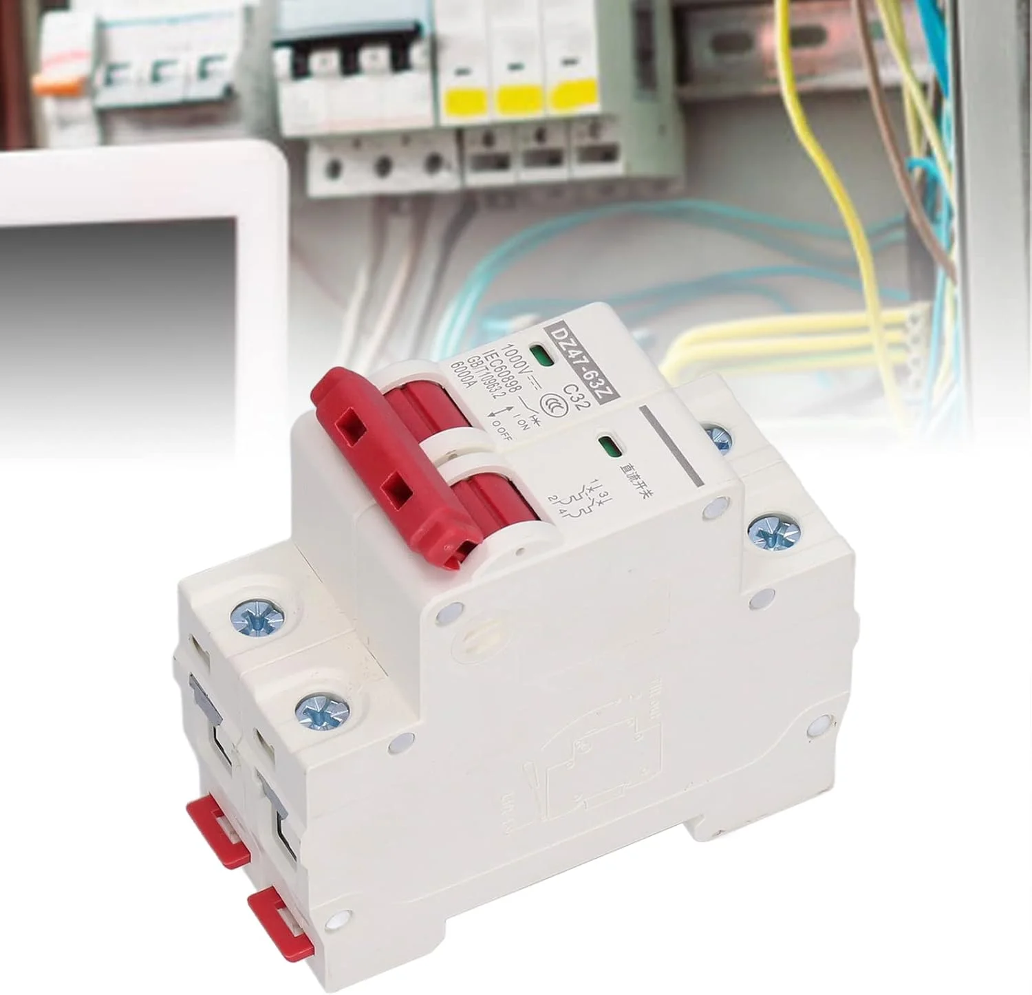 کلید مینیاتوری DC 2P ایزولاتور سیستم خورشیدی PV نصب ریل DIN 1000V 32A DZ47-63Z محافظت از تاسیسات توزیع برق در برابر اضافه بار و آسیب اتصال کوتاه کلید مینیاتوری DC 2P ایزولاتور سیستم خورشیدی PV نصب ریل DIN 1000V 32A DZ47-63Z محافظت از تاسیسات توزیع برق در برابر اضافه بار و آسیب اتصال کوتاه