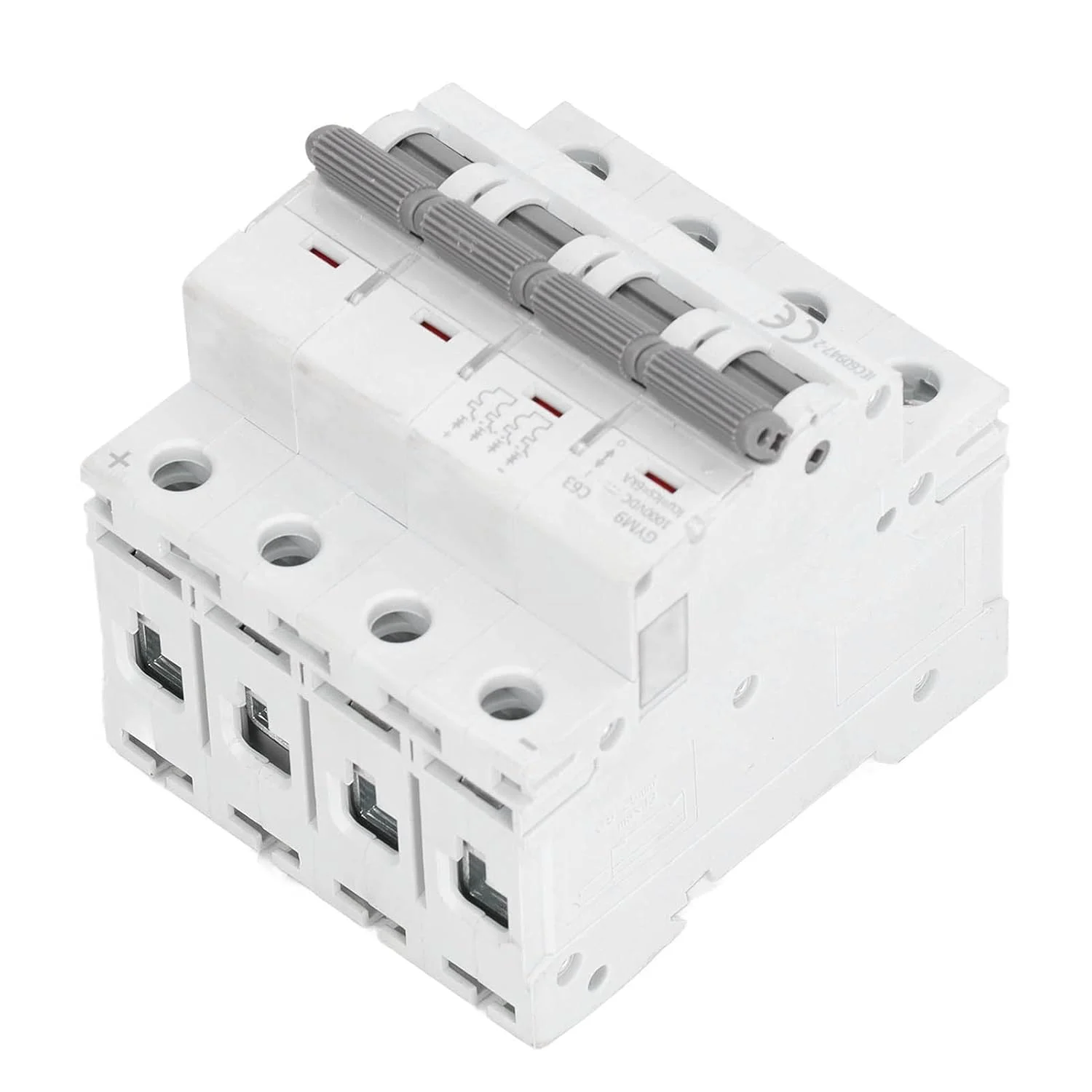 کلید مینیاتوری، سوئیچ محافظت از اضافه بار با عملکرد ایمن DC 1000V 63A، اندازه جمع و جور، مقاوم در برابر ضربه برای مهندسی و ابزار خانگی