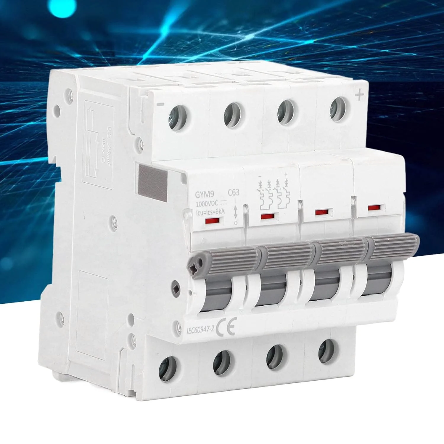کلید مینیاتوری، سوئیچ محافظت از اضافه بار با عملکرد ایمن DC 1000V 63A، اندازه جمع و جور، مقاوم در برابر ضربه برای مهندسی و ابزار خانگی کلید مینیاتوری، سوئیچ محافظت از اضافه بار با عملکرد ایمن DC 1000V 63A، اندازه جمع و جور، مقاوم در برابر ضربه برای مهندسی و ابزار خانگی