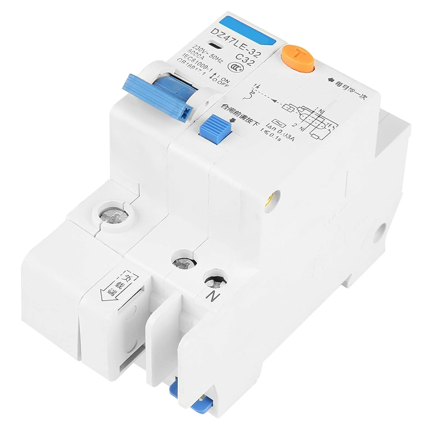 DZ47LE-32 1P+N C32 کلید مینیاتوری RCCB کلید جریان باقیمانده قطع کننده مدار 30mA 230V محافظت از نشت سوئیچ هوا DZ47LE-32 1P+N C32 کلید مینیاتوری RCCB کلید جریان باقیمانده قطع کننده مدار 30mA 230V محافظت از نشت سوئیچ هوا