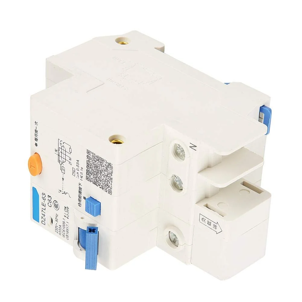 کلید محافظ جان، DZ47LE-63 1P+N C63 RCCB کلید محافظ جان جریان نشتی 230 ولت 63 آمپر 30 میلی آمپر برای دکوراسیون منزل، ساخت و ساز مهندسی کلید محافظ جان، DZ47LE-63 1P+N C63 RCCB کلید محافظ جان جریان نشتی 230 ولت 63 آمپر 30 میلی آمپر برای دکوراسیون منزل، ساخت و ساز مهندسی