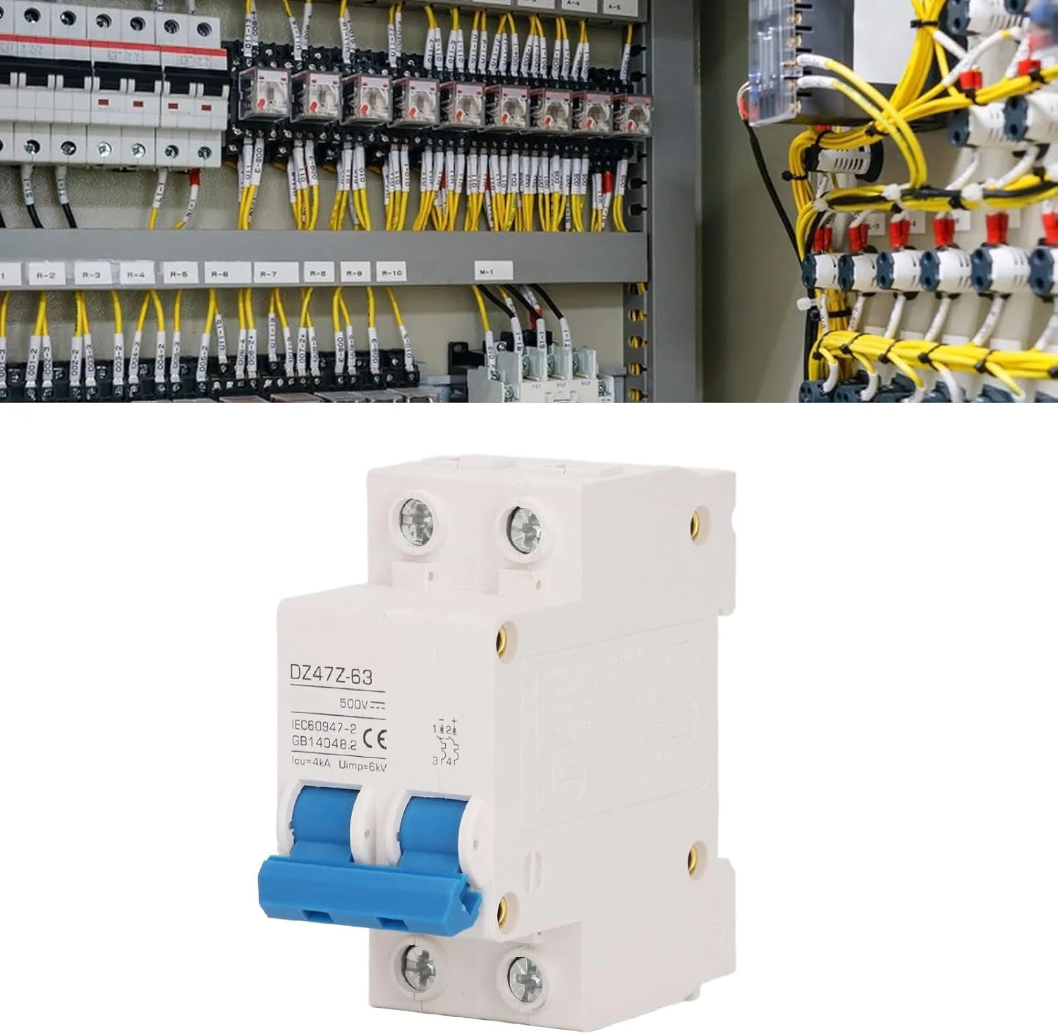 مینی کلید مدار شکن DC دو پل، کلید مدار شکن کوچک DC500V با قطع سریع، ساختار ماژولار Uimp 6kV برای سیستم برق دریایی (50A) مینی کلید مدار شکن DC دو پل، کلید مدار شکن کوچک DC500V با قطع سریع، ساختار ماژولار Uimp 6kV برای سیستم برق دریایی (50A)