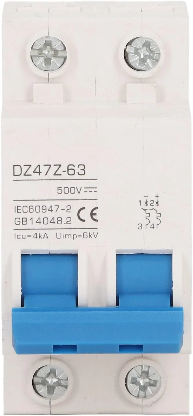 مینی کلید مدار شکن DC دو پل، کلید مدار شکن کوچک DC500V با قطع سریع، ساختار ماژولار Uimp 6kV برای سیستم برق دریایی (50 آمپر) مینی کلید مدار شکن DC دو پل، کلید مدار شکن کوچک DC500V با قطع سریع، ساختار ماژولار Uimp 6kV برای سیستم برق دریایی (50 آمپر)