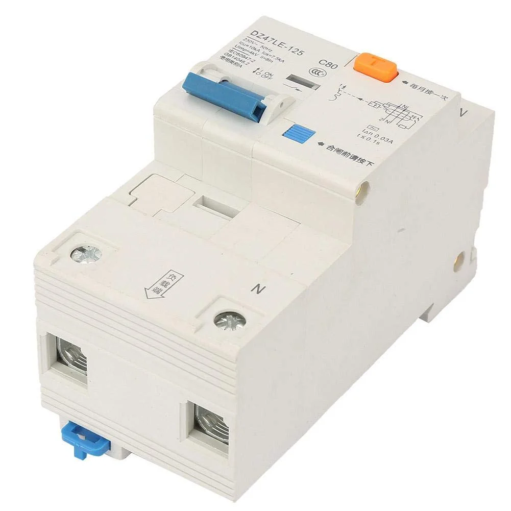 کلید مینیاتوری جریان نشتی، AC 230V 80/100/125A کلید محافظ نشتی DZ47LE-125​ 1P+N کلید مینیاتوری جریان (C80A)