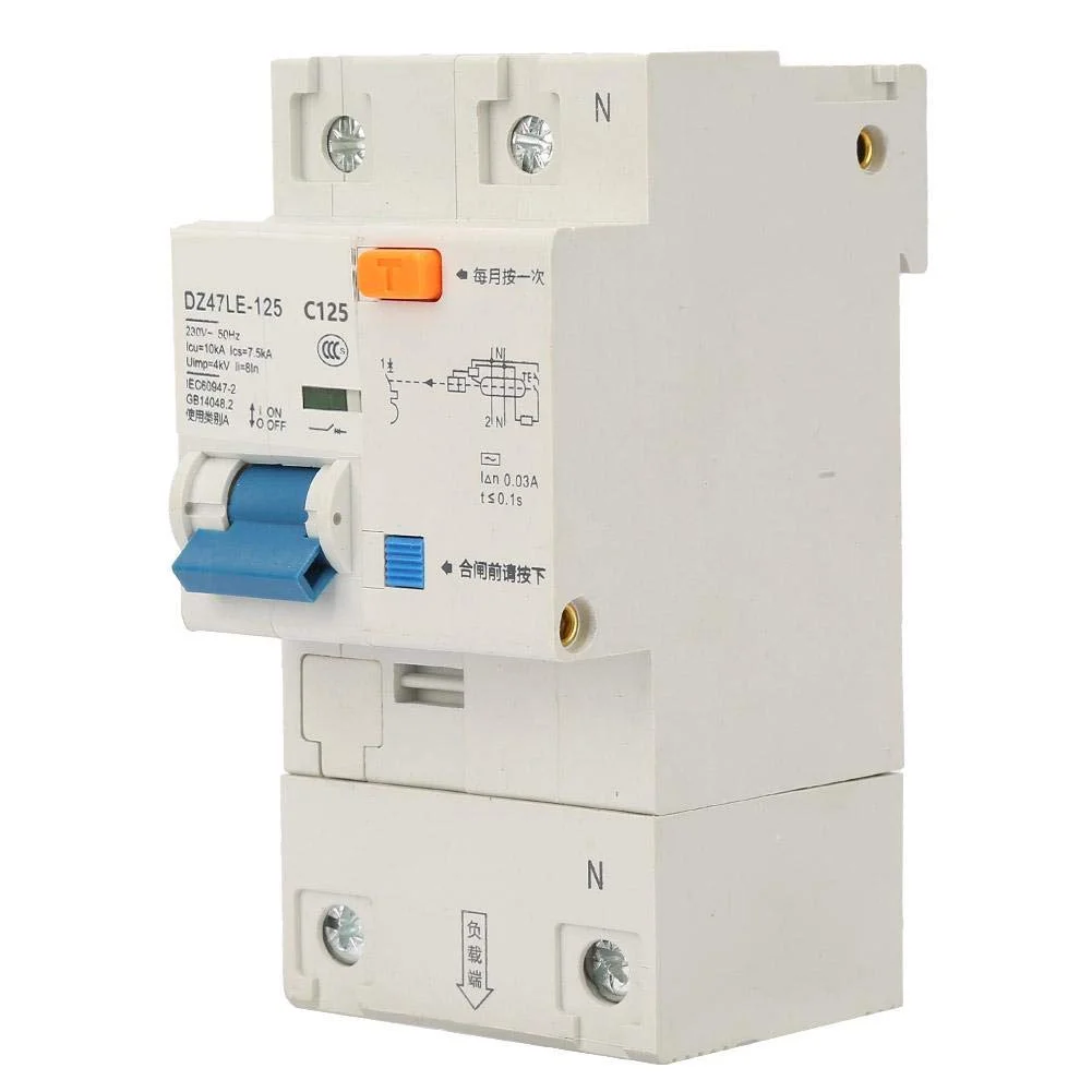 کلید مینیاتوری جریان نشتی، AC 230V 80/100/125A کلید محافظت از نشتی DZ47LE-125​ 1P+N کلید مینیاتوری جریان (C125A)
