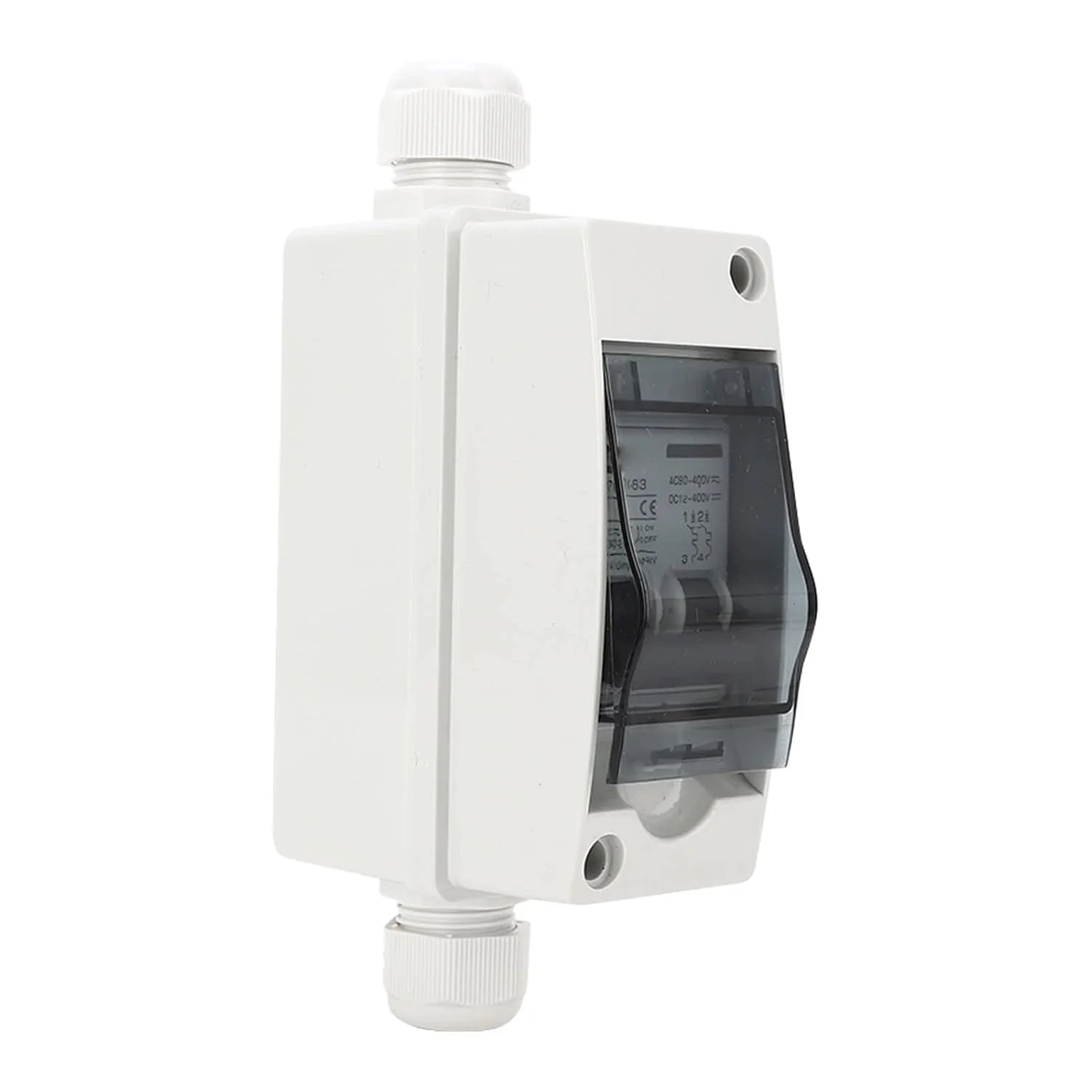 مینیاتوری مدار شکن 6A Pa66، ضد آب IP65 با پوشش شفاف برای مشاهده، AC90-400V DC12-400V برای سیستم های خورشیدی PV مینیاتوری مدار شکن 6A Pa66، ضد آب IP65 با پوشش شفاف برای مشاهده، AC90-400V DC12-400V برای سیستم های خورشیدی PV