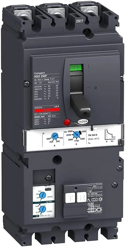 کلید اتوماتیک LV431932 MCCB Vigi MH NSX250F TMD 160A 3p3d 36kA (قطع کننده مدار قالب دار 3-160 آمپر)