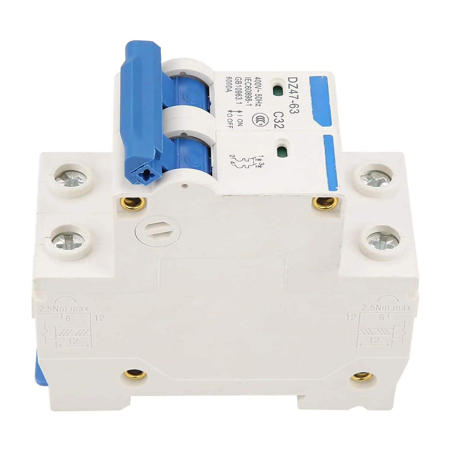 کلید مینیاتوری 2 پل 32 آمپر 220/380 ولت با حفاظت از اضافه بار و اتصال کوتاه، مناسب برای دکوراسیون منزل، ساخت و ساز مهندسی کلید مینیاتوری 2 پل 32 آمپر 220/380 ولت با حفاظت از اضافه بار و اتصال کوتاه، مناسب برای دکوراسیون منزل، ساخت و ساز مهندسی