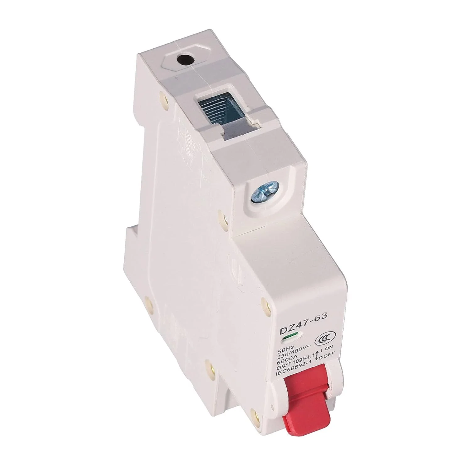 کلید مینیاتوری مارهنکیوس مدل DZ47-63 MCB تک پل 230 ولت/400 ولت با پنجره دیداری و گیره قفل دوپایه برای حفاظت از اضافه بار و اتصال کوتاه (40 آمپر) کلید مینیاتوری مارهنکیوس مدل DZ47-63 MCB تک پل 230 ولت/400 ولت با پنجره دیداری و گیره قفل دوپایه برای حفاظت از اضافه بار و اتصال کوتاه (40 آمپر)