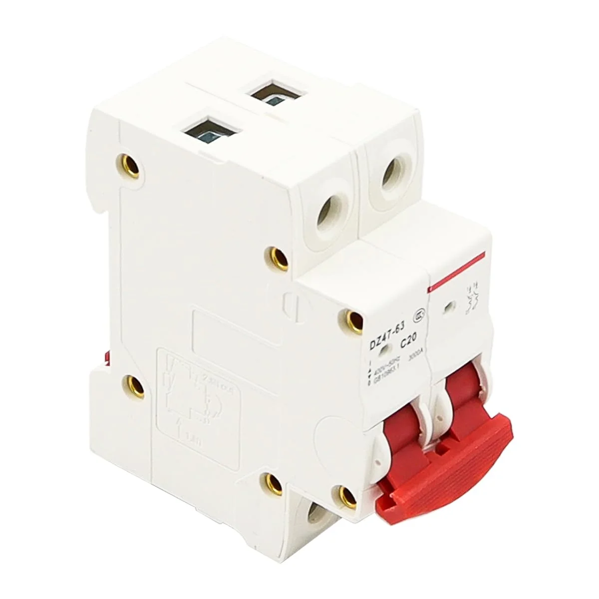 Hsthe Sea 2 عدد کلید مدار DC 1000V 20A 2-Pin DZ47-C63 کلید مدار خورشیدی جداکننده لوازم جانبی حفاظت الکتریکی Hsthe Sea 2 عدد کلید مدار DC 1000V 20A 2-Pin DZ47-C63 کلید مدار خورشیدی جداکننده لوازم جانبی حفاظت الکتریکی