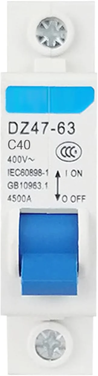 کلید مینیاتوری محافظ جان تک پل 400 ولت HELEMIY، محافظ نشتی جریان الکتریکی خانگی، نصب روی ریل DIN مدل DZ47-63