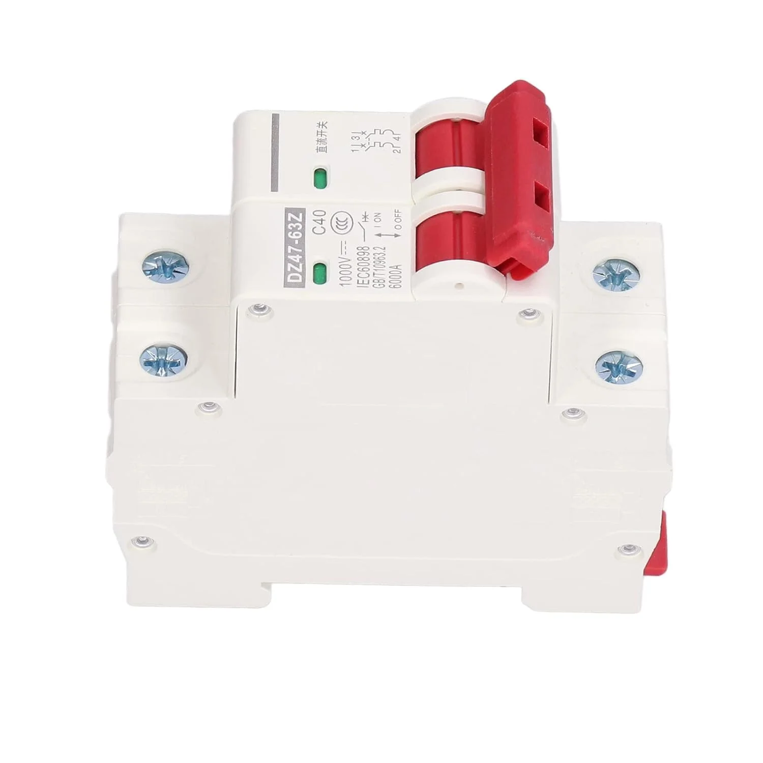 قطع کننده مدار خانگی، قطع کننده مدار، قطع کننده مدار مینیاتوری DC، 1 عدد PA66 2P سیستم PV خورشیدی ایزولاتور نصب ریل DIN 1000V 50A DZ47‑63Z C50 قطع کننده مدار خانگی، قطع کننده مدار، قطع کننده مدار مینیاتوری DC، 1 عدد PA66 2P سیستم PV خورشیدی ایزولاتور نصب ریل DIN 1000V 50A DZ47‑63Z C50