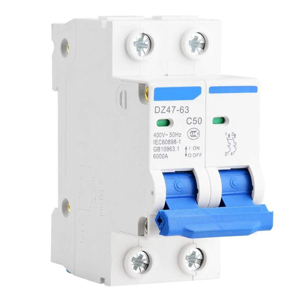 قطعه دندان‌پز DZ47-63 50A 400V AC حفاظت از بلند سیالی
