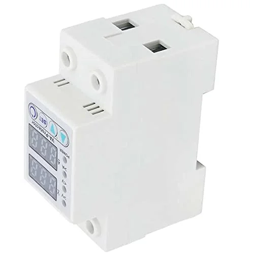 محافظ ولتاژ اضافه و کم ولتاژ ShoFbi مدل VA-63A با نمایشگر LED دوگانه، محافظ جریان با قابلیت تنظیم مجدد خودکار، قطع کننده مدار AC 220V، محافظ نشتی زمین محافظ ولتاژ اضافه و کم ولتاژ ShoFbi مدل VA-63A با نمایشگر LED دوگانه، محافظ جریان با قابلیت تنظیم مجدد خودکار، قطع کننده مدار AC 220V، محافظ نشتی زمین
