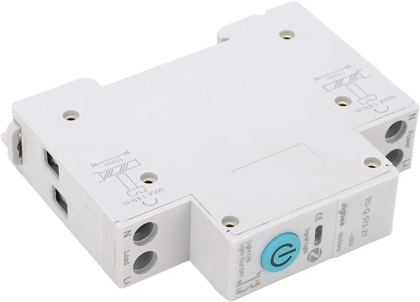 قطع کننده مدار LJCM 90-240V نصب ریلی نمایشگر رنگی رسانایی خوب پوسته PA66 سوئیچ کنترل از راه دور برای لوازم خانگی (25A)