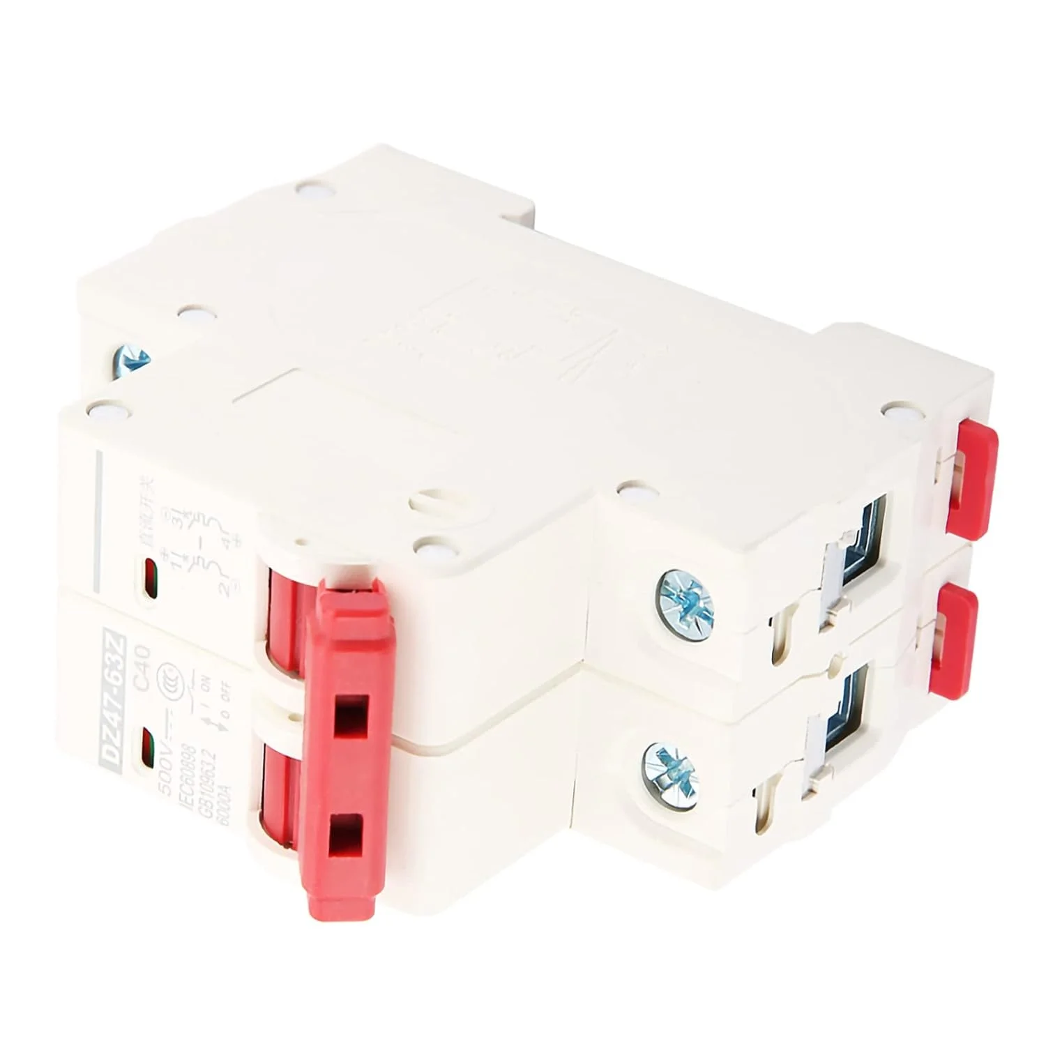 کلید مینیاتوری چند منظوره Fdit 2P 40A DC 500V، کلید ایمنی MCB DZ47‑63Z‑2P برای کاربردهای مختلف DC: ظرفیت شکست بالا و سازگار با سیستم های مختلف