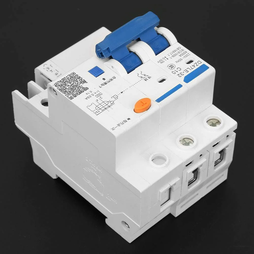 قطع کننده مدار جریان نشتی DZ47LE-32 2P+2، قطع کننده مدار جریان 230 ولت (C10 10A)