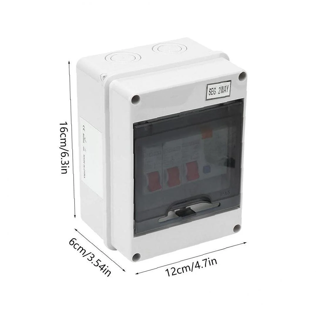 جعبه فیوز مینیاتوری 2 راهه با محافظت از نشت جریان، برد فیوز 40 آمپر 30 میلی آمپر RCD 2 MCB 6A+16A جعبه فیوز مینیاتوری 2 راهه با محافظت از نشت جریان، برد فیوز 40 آمپر 30 میلی آمپر RCD 2 MCB 6A+16A