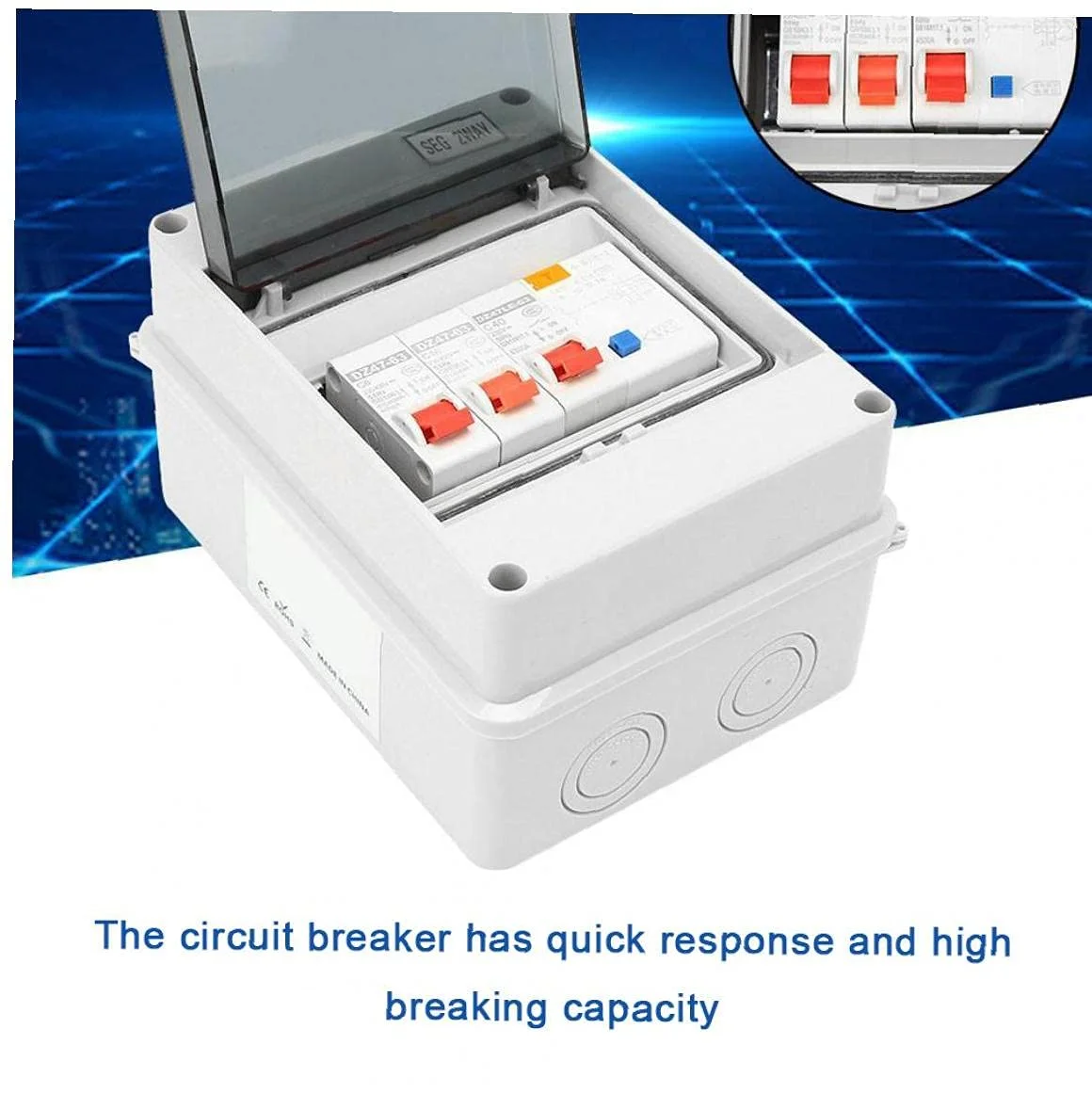 جعبه فیوز مینیاتوری 2 راهه با محافظت از نشت جریان، برد فیوز 40 آمپر 30 میلی آمپر RCD 2 MCB 6A+16A جعبه فیوز مینیاتوری 2 راهه با محافظت از نشت جریان، برد فیوز 40 آمپر 30 میلی آمپر RCD 2 MCB 6A+16A