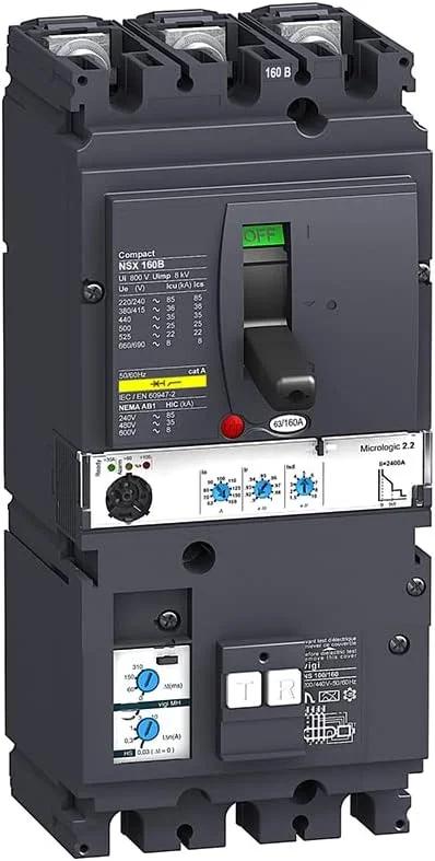 قطعه دسترسی مoulded case 100A 3p3d 25kA MH NSX160B