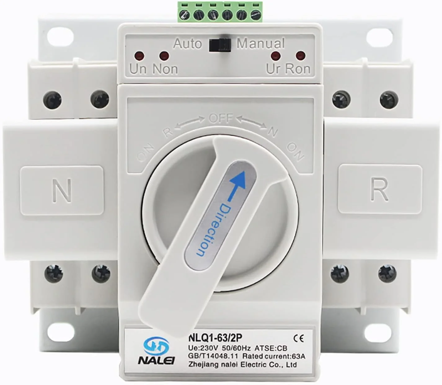 سوئیچ انتقال اتوماتیک 2P 220V مینی قطع کننده مدار قدرت الکترونیکی دوگانه هوشمند 63A