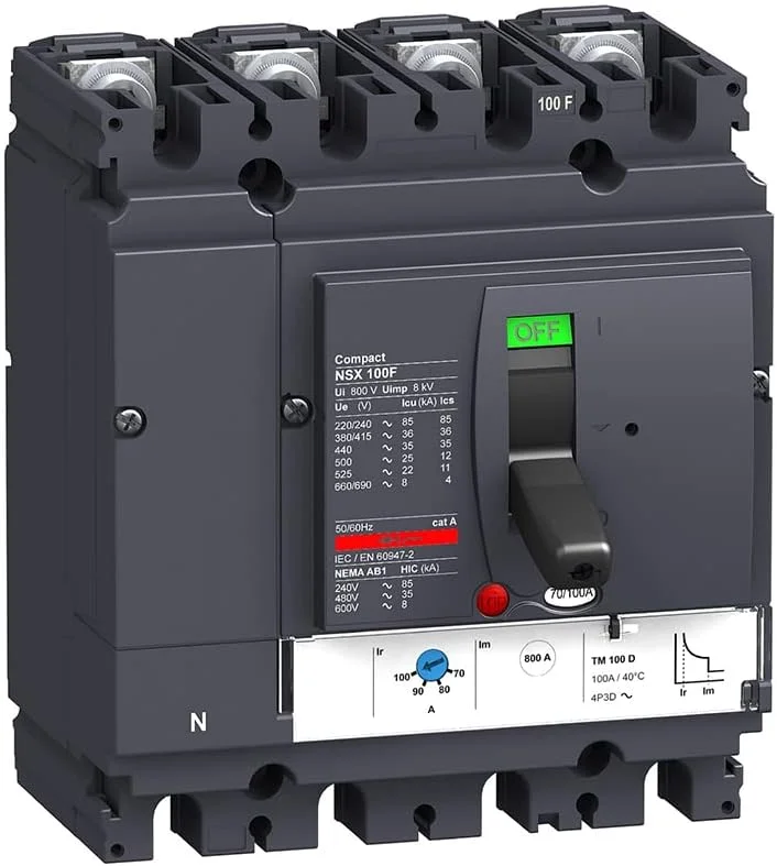 قطع کننده مدار قالب دار LV429654 MCCB NSX100F TMD 40A 4p4d 36kA (4-40 آمپر)