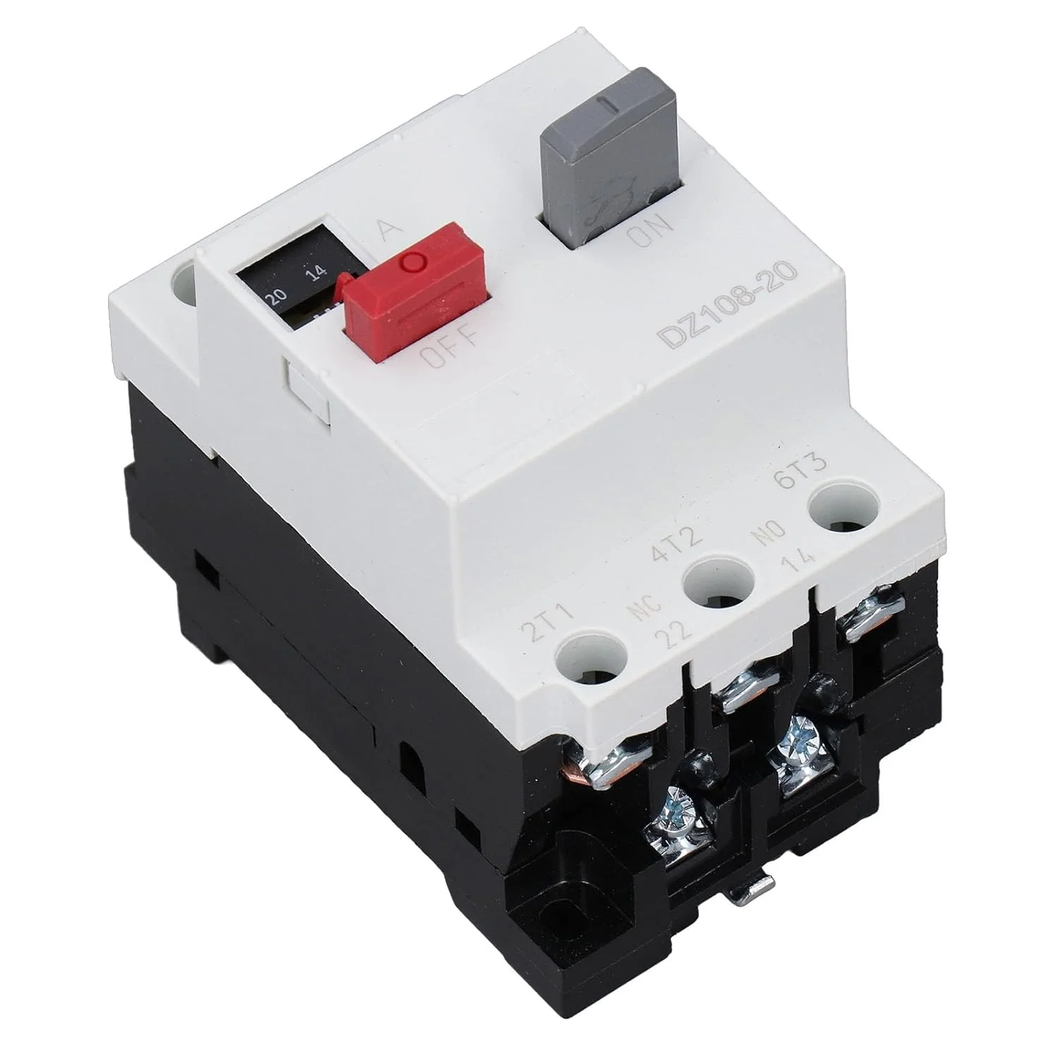 قطع کننده مدار محافظ موتور پلاستیکی 3 پل نصب شده روی ریل DIN سوئیچ AC380V موتور چند منظوره (14-20 آمپر)