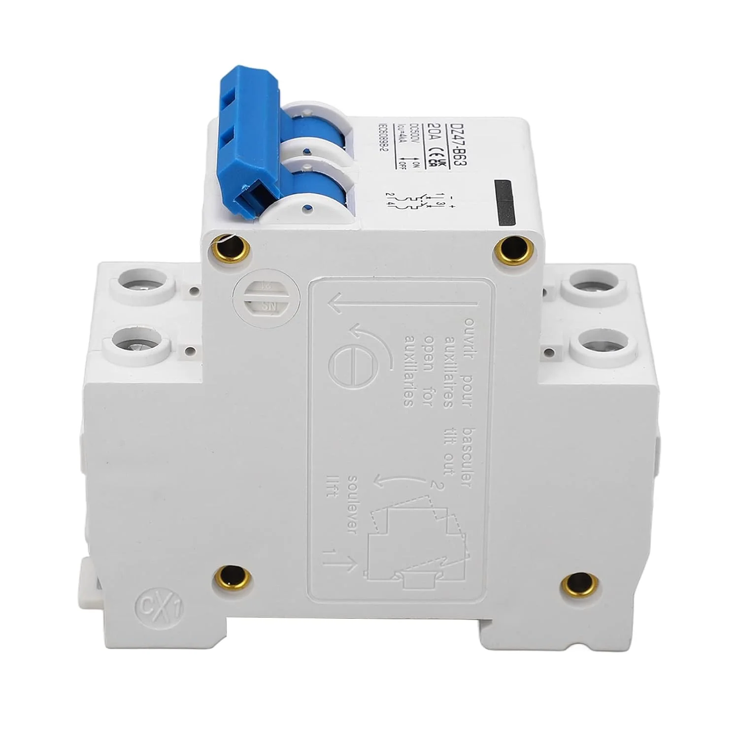 کلید مینیاتوری 2 پل DC، کلید ایمنی مدار، سیستم فتوولتائیک خورشیدی DC500V 20A