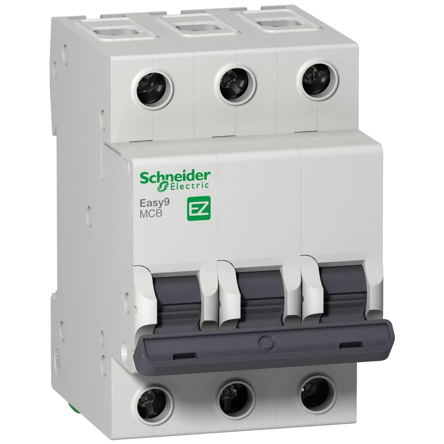 کلید مینیاتوری EZ9F56310 Easy9 - 3 پل - 10 آمپر - منحنی C - 6000 آمپر - 400 ولت