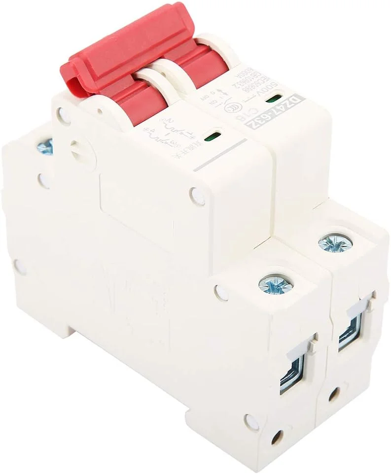 کلید مینیاتوری 2 پل DC 500V 16A مدل QIVGXBO، کلید ایمنی MCB، قطع کننده جریان اضافه Leunlee