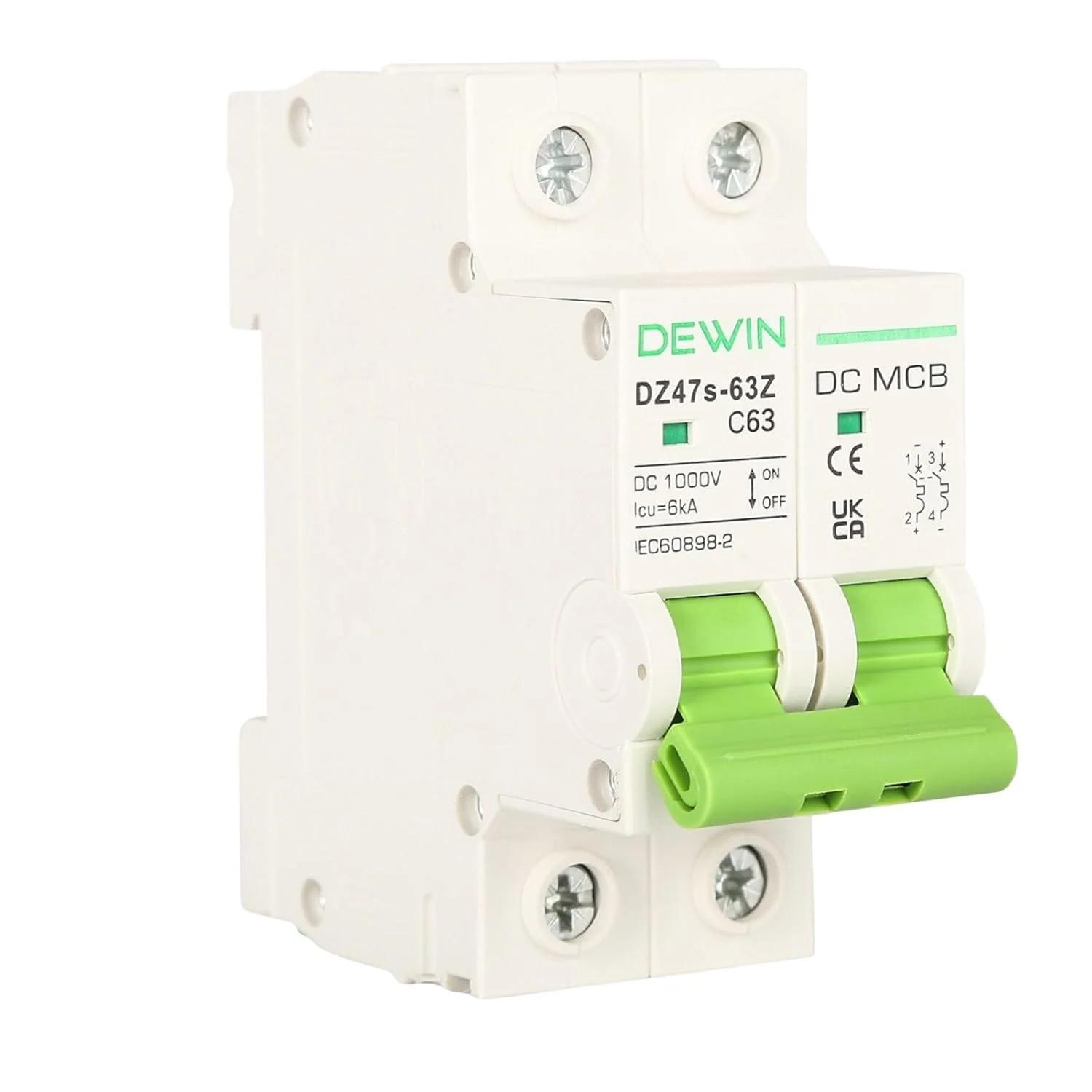 قطعه دیجیتال Dewin 2P 63A DC1000V حفاظت از فشار زیاد و قطع دیجیتال