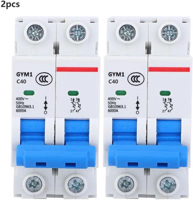 قطع کننده مدار 2P AC 400V MCB GYM1-DZ47S IP20 با حفاظت از اضافه بار و اتصال کوتاه (63 آمپر) قطع کننده مدار 2P AC 400V MCB GYM1-DZ47S IP20 با حفاظت از اضافه بار و اتصال کوتاه (63 آمپر)