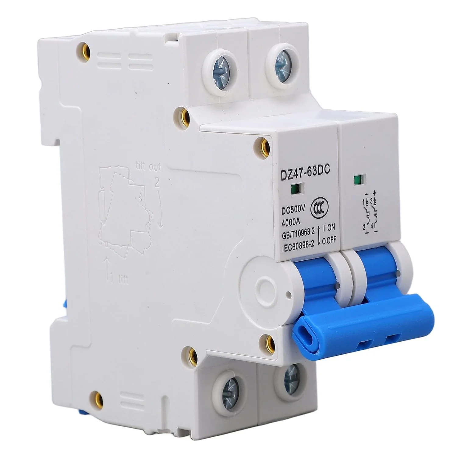 مینیاتوری DC مدل NDNCZDHC، 2 پل DC500V ایزولاتور برای سیستم خورشیدی PV، قطع کننده DC با پوسته ضد حریق، قابلیت قطعه بندی 4KA (50A) مینیاتوری DC مدل NDNCZDHC، 2 پل DC500V ایزولاتور برای سیستم خورشیدی PV، قطع کننده DC با پوسته ضد حریق، قابلیت قطعه بندی 4KA (50A)