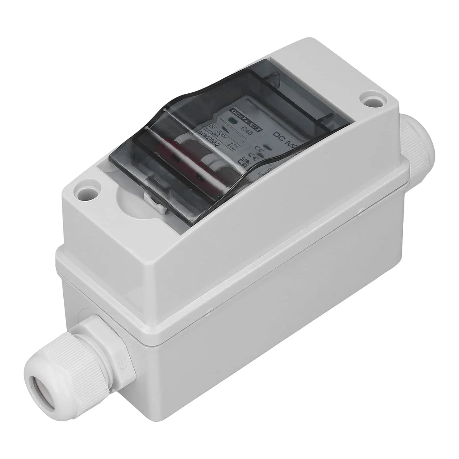 قطع کننده مدار DC، ضد آب IP65 40A 6KA سوئیچ جداکننده DC، پنجره شفاف، طراحی ماژولار، برای سیستم PV خورشیدی