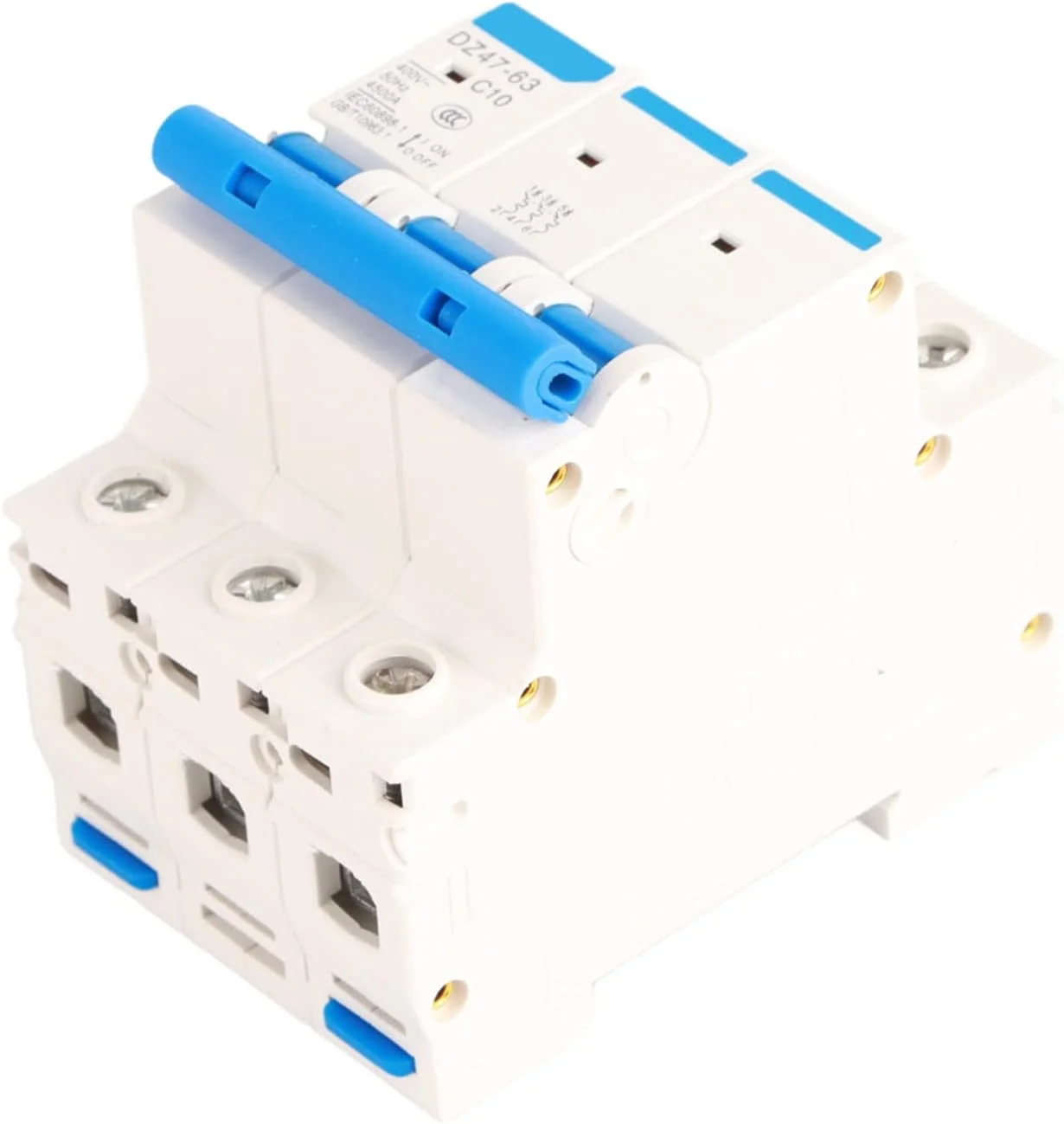 مینیاتوری مدار شکن MCB DC Circuiter 3 پل 400 ولت 6A/10A/16A/20A با ظرفیت شکست بالا برای جعبه ترکیب سیستم برق خورشیدی (10A) مینیاتوری مدار شکن MCB DC Circuiter 3 پل 400 ولت 6A/10A/16A/20A با ظرفیت شکست بالا برای جعبه ترکیب سیستم برق خورشیدی (10A)