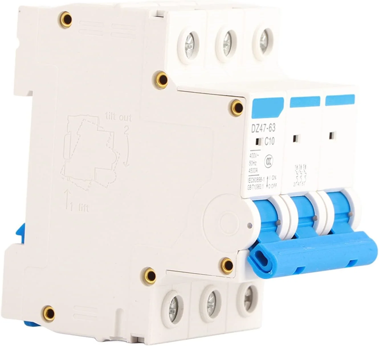مینیاتوری مدار شکن MCB DC Circuiter 3 پل 400 ولت 6A/10A/16A/20A با ظرفیت شکست بالا برای جعبه ترکیب سیستم برق خورشیدی (10A) مینیاتوری مدار شکن MCB DC Circuiter 3 پل 400 ولت 6A/10A/16A/20A با ظرفیت شکست بالا برای جعبه ترکیب سیستم برق خورشیدی (10A)