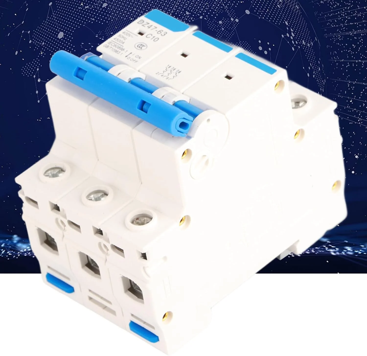مینیاتوری مدار شکن MCB DC Circuiter 3 پل 400 ولت 6A/10A/16A/20A با ظرفیت شکست بالا برای جعبه ترکیب سیستم برق خورشیدی (10A) مینیاتوری مدار شکن MCB DC Circuiter 3 پل 400 ولت 6A/10A/16A/20A با ظرفیت شکست بالا برای جعبه ترکیب سیستم برق خورشیدی (10A)
